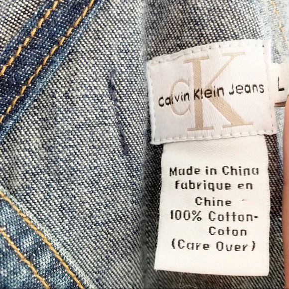 Vintage CK CALVIN KLEIN JEANS Baggy Denim Overalls - Picture 9 of 11